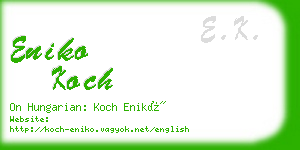 eniko koch business card